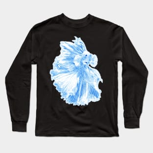 betta fish sketch Long Sleeve T-Shirt